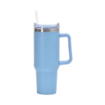 Insulated Stainless Steel Tumbler with Handle and Straw - 40oz - Image 4