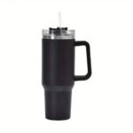 Insulated Stainless Steel Tumbler with Handle and Straw - 40oz - Image 3