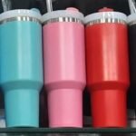 Insulated Stainless Steel Tumbler with Handle and Straw - 40oz